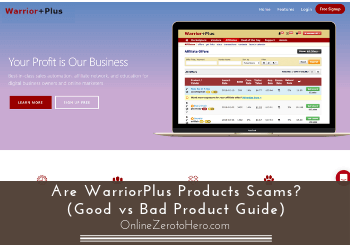 Affiliate Marketing Warrior Plus Review Scam Header