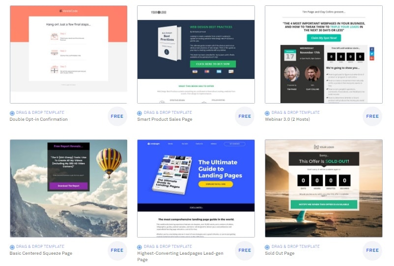 Affiliate Marketing Leadpages Templates