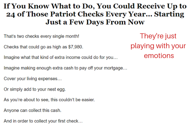 Affiliate Marketing Cash For Patriots Emotional Advertising